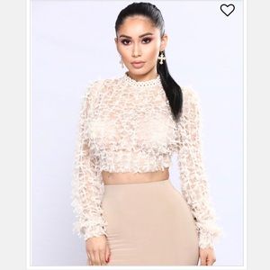 Bolivar Lace Top-Blush